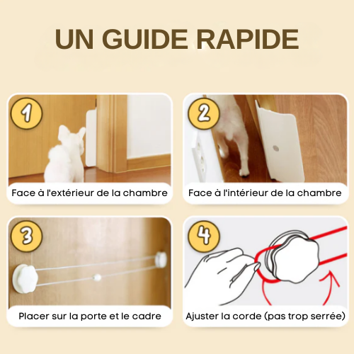 Puerta sin perforación para gatos