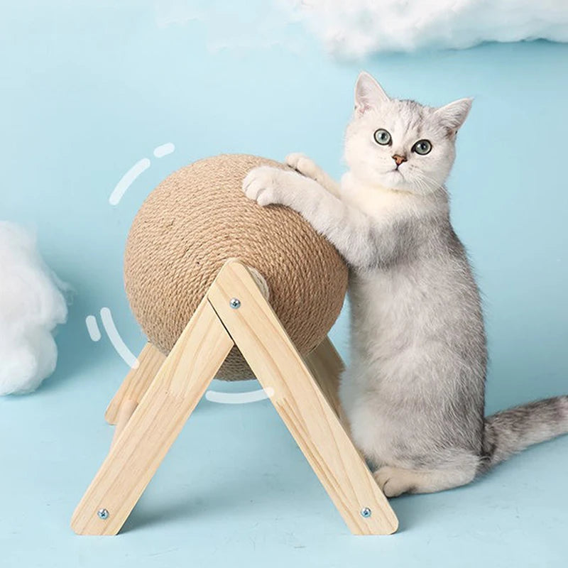 Bola rascadora de sisal para estimular a tu gato