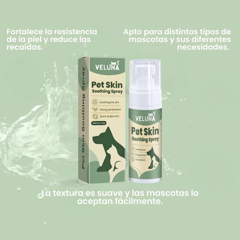 Veluna Spray Aliviador de Piel Avalado por Veterinario para Perros