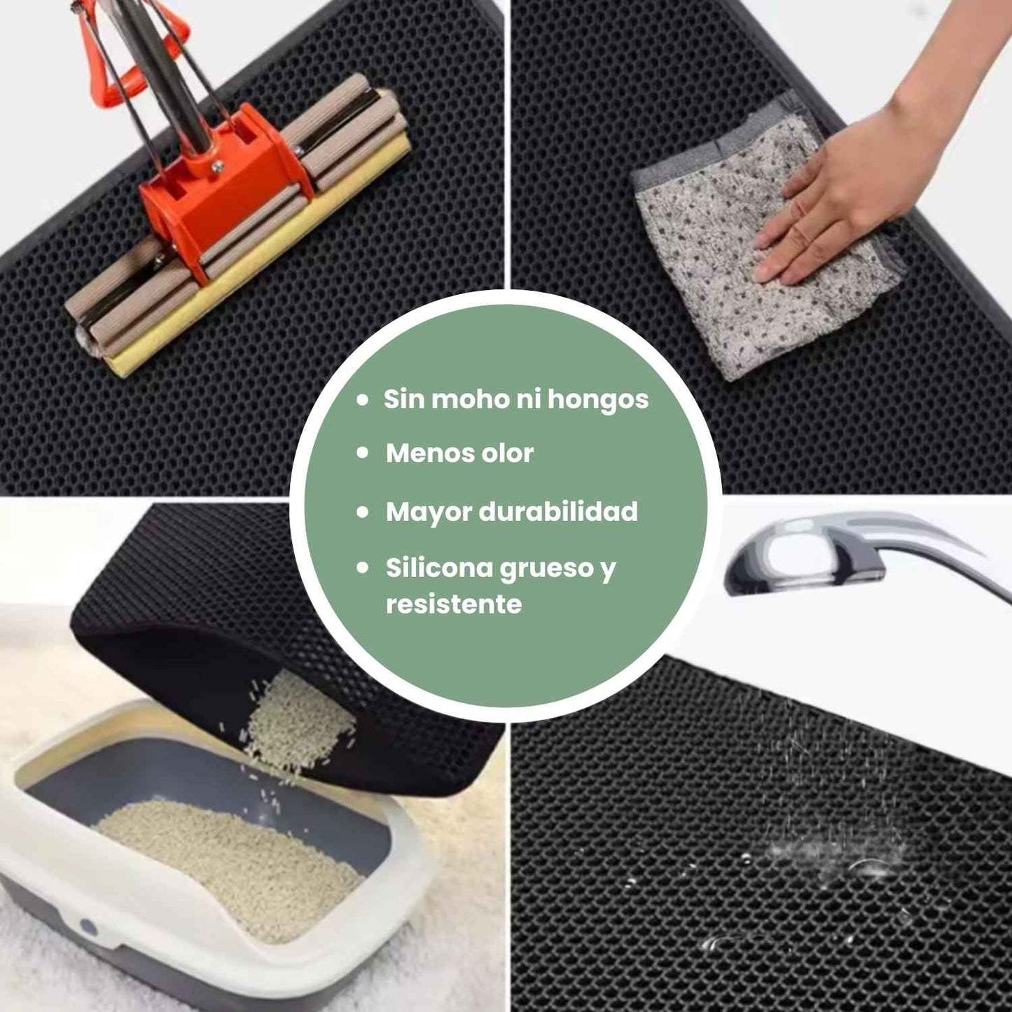 TAPETEMÁGICO - Alfombra de doble capa que mantiene el suelo limpio y recoge eficazmente los restos de arena y comida