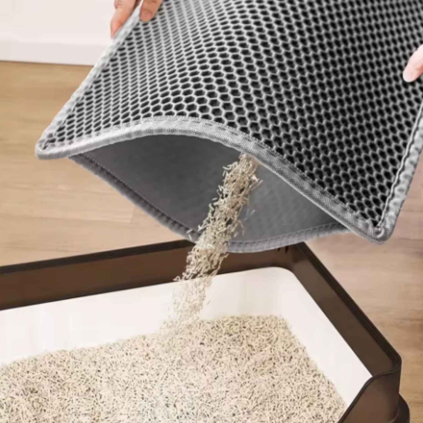 TAPETEMÁGICO - Alfombra de doble capa que mantiene el suelo limpio y recoge eficazmente los restos de arena y comida