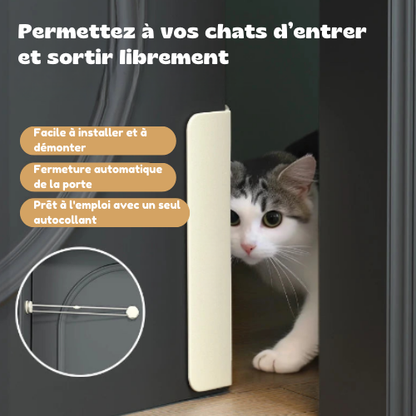 Puerta sin perforación para gatos