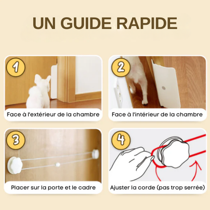 Puerta sin perforación para gatos