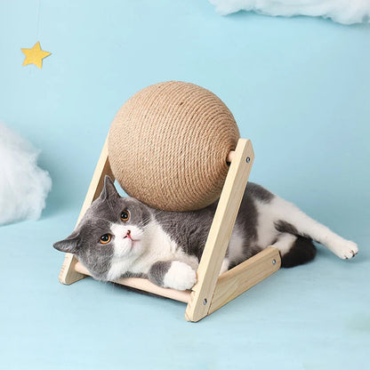 Bola rascadora de sisal para estimular a tu gato