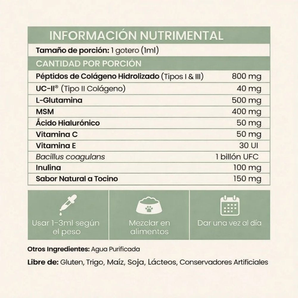 Colágeno Líquido Premium Veluna Para Perros