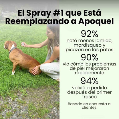 Veluna Spray Aliviador de Piel Avalado por Veterinario para Perros